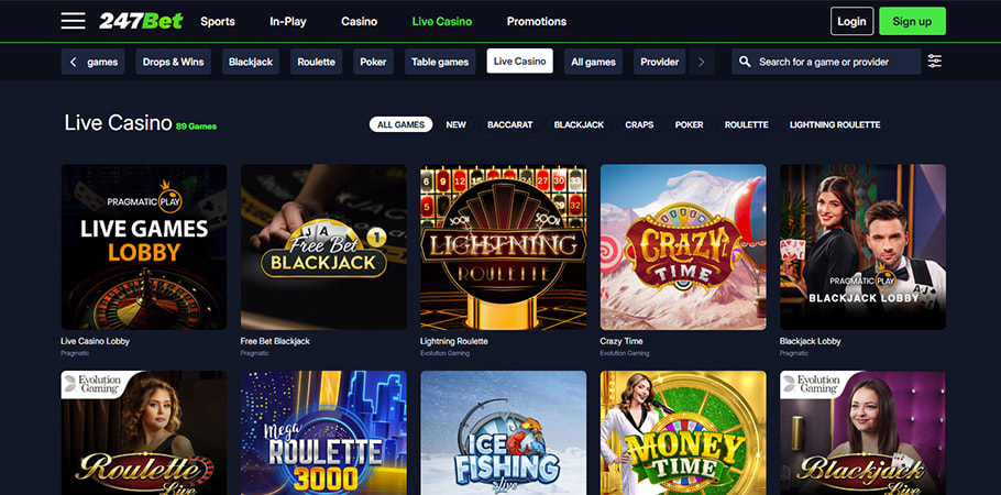 Review of the 247Bet Casino Online Platform in the UK