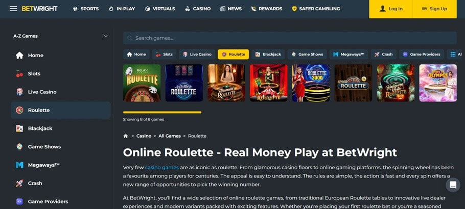 Review of the BetWright Casino Online Platform in the UK