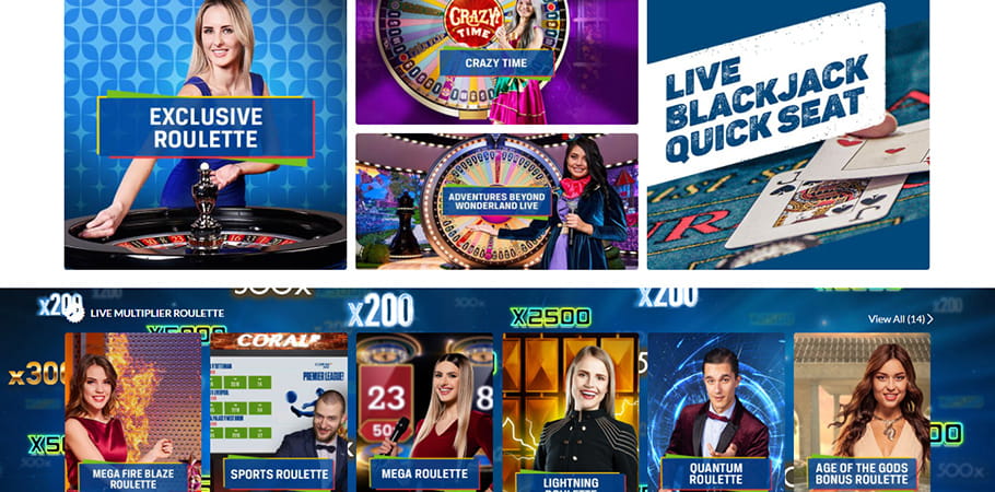 The Casino Game Selection Available at Coral