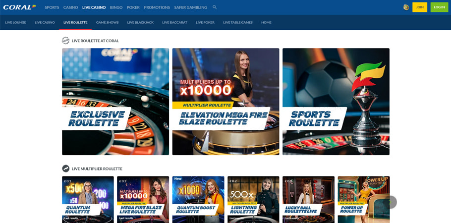 Review of the Coral Casino Casino Online Platform in the UK