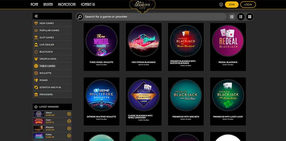 Review of the Grand Ivy Casino Online Platform in the UK