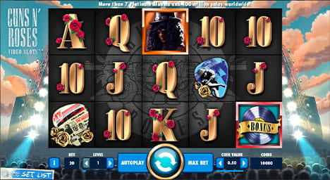 Guns N' Roses Online Slot Game