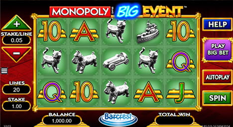 Monopoly Big Event Online Slot Game