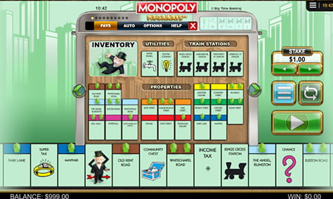 Paytable & Symbols of Monopoly Megaways Online Slot Game