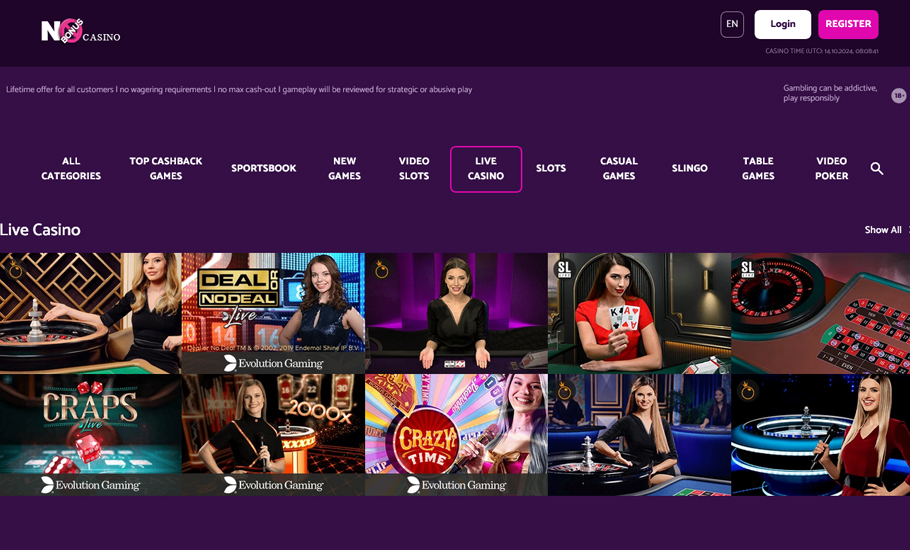 Review of the No Bonus Casino Online Platform in the UK