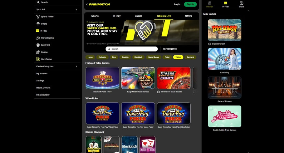Review of the Parimatch Casino Online Platform in the UK