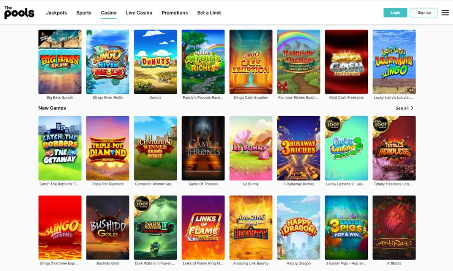 Review of The Pools Casino Online Platform in the UK