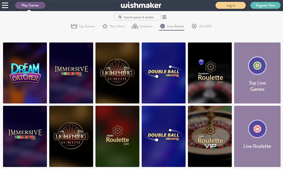 Wishmaker Live Casino