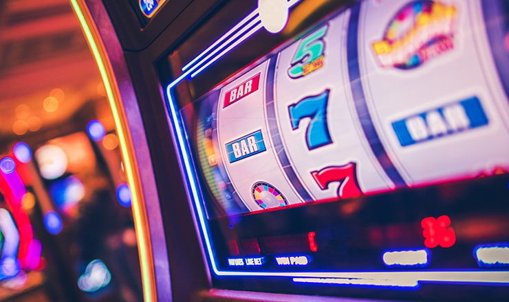 Slot Machine Inside a Casino