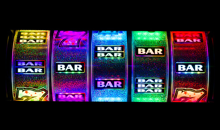 Slot machine at night