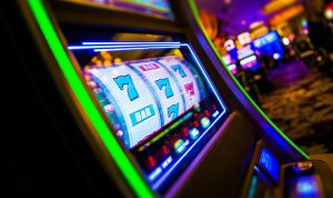 Slot machines in a casino