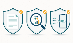 Illustration showing the three types of UK gambling affordability checks: source-of-funds, financial vulnerability, and enhanced Financial Risk Assessment