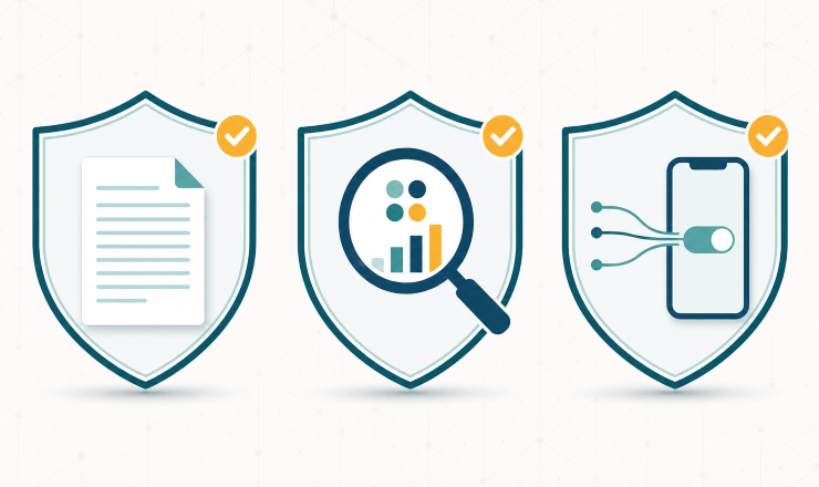 Illustration showing the three types of UK gambling affordability checks: source-of-funds, financial vulnerability, and enhanced Financial Risk Assessment